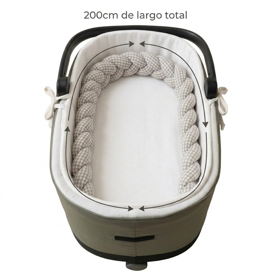 Trenza protectora para capazo · Bouclé blanco