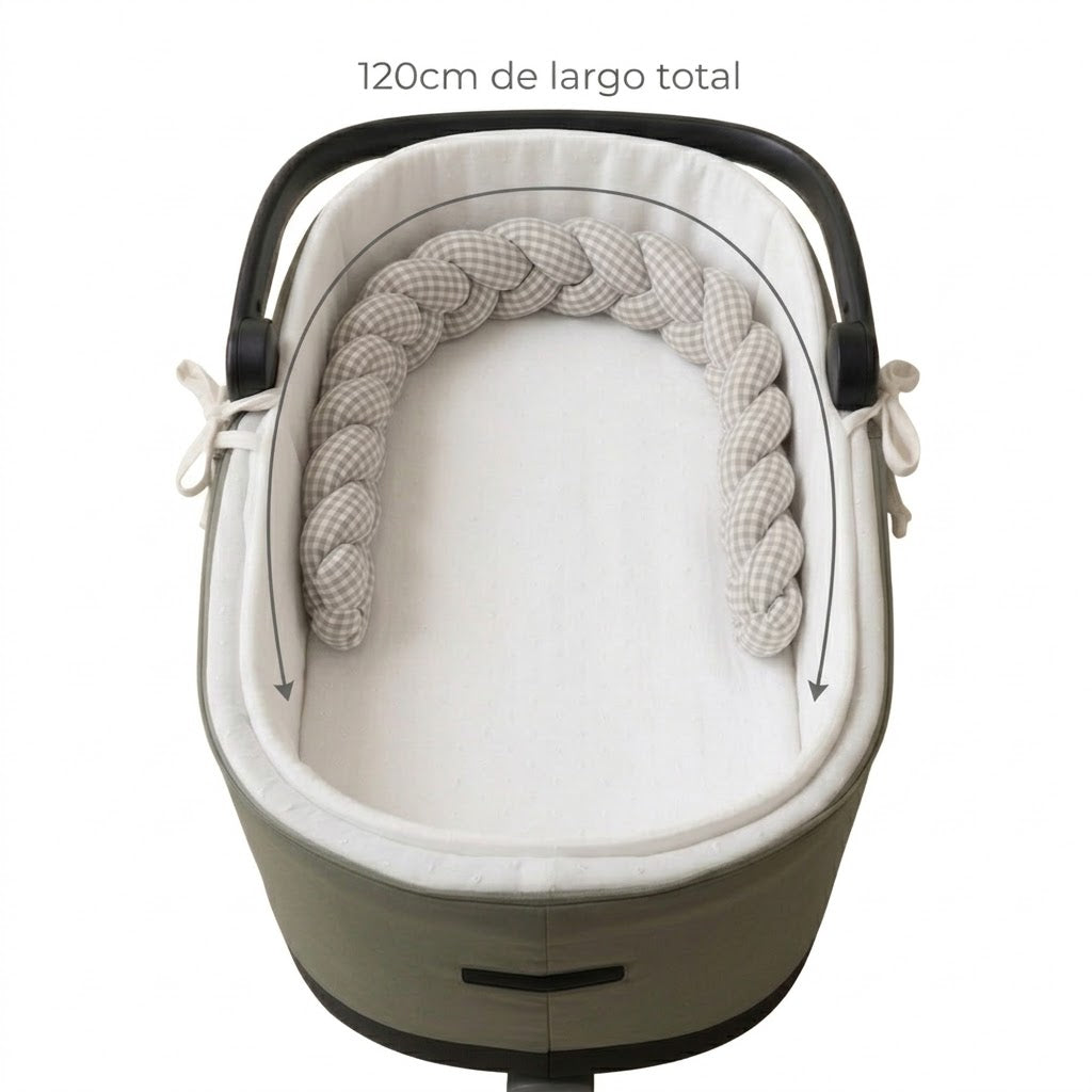 Trenza protectora para capazo · Bouclé blanco