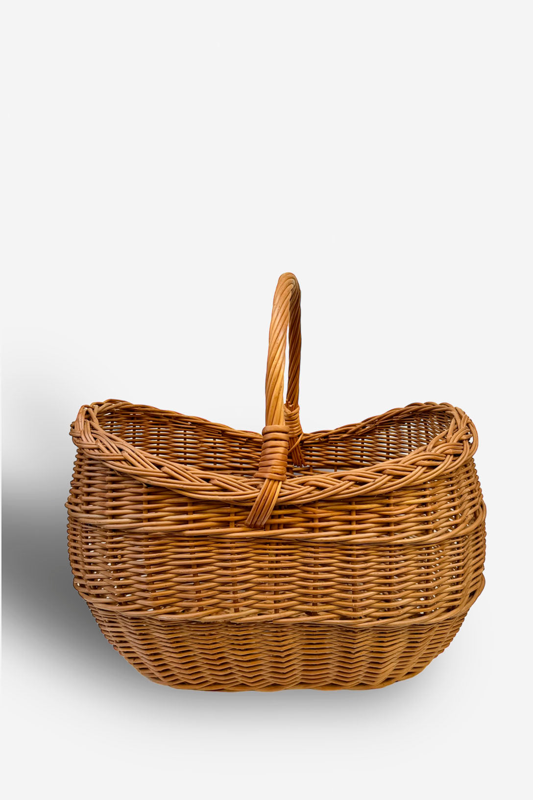 Cesta capazo de mimbre natural