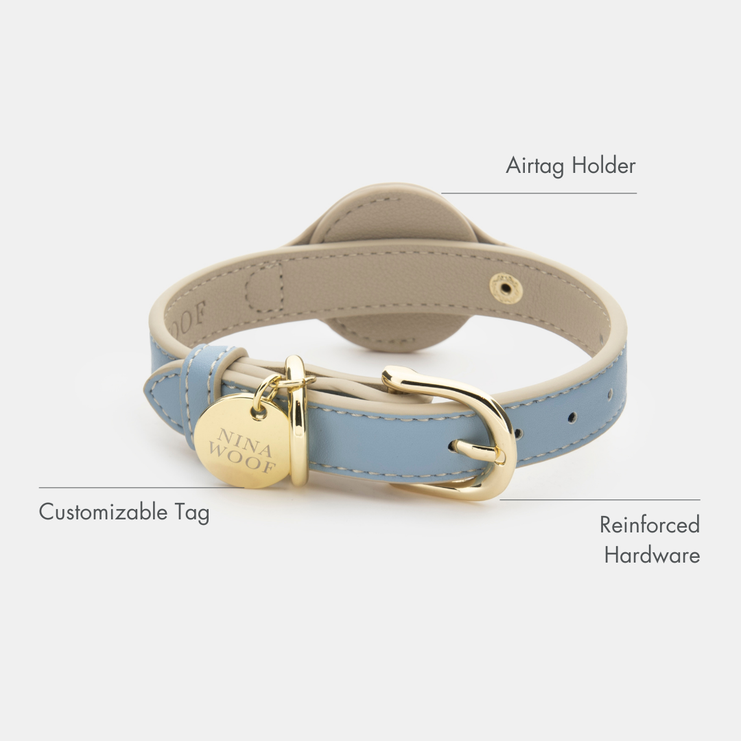 Collar para perro con soporte para AirTag · Azul