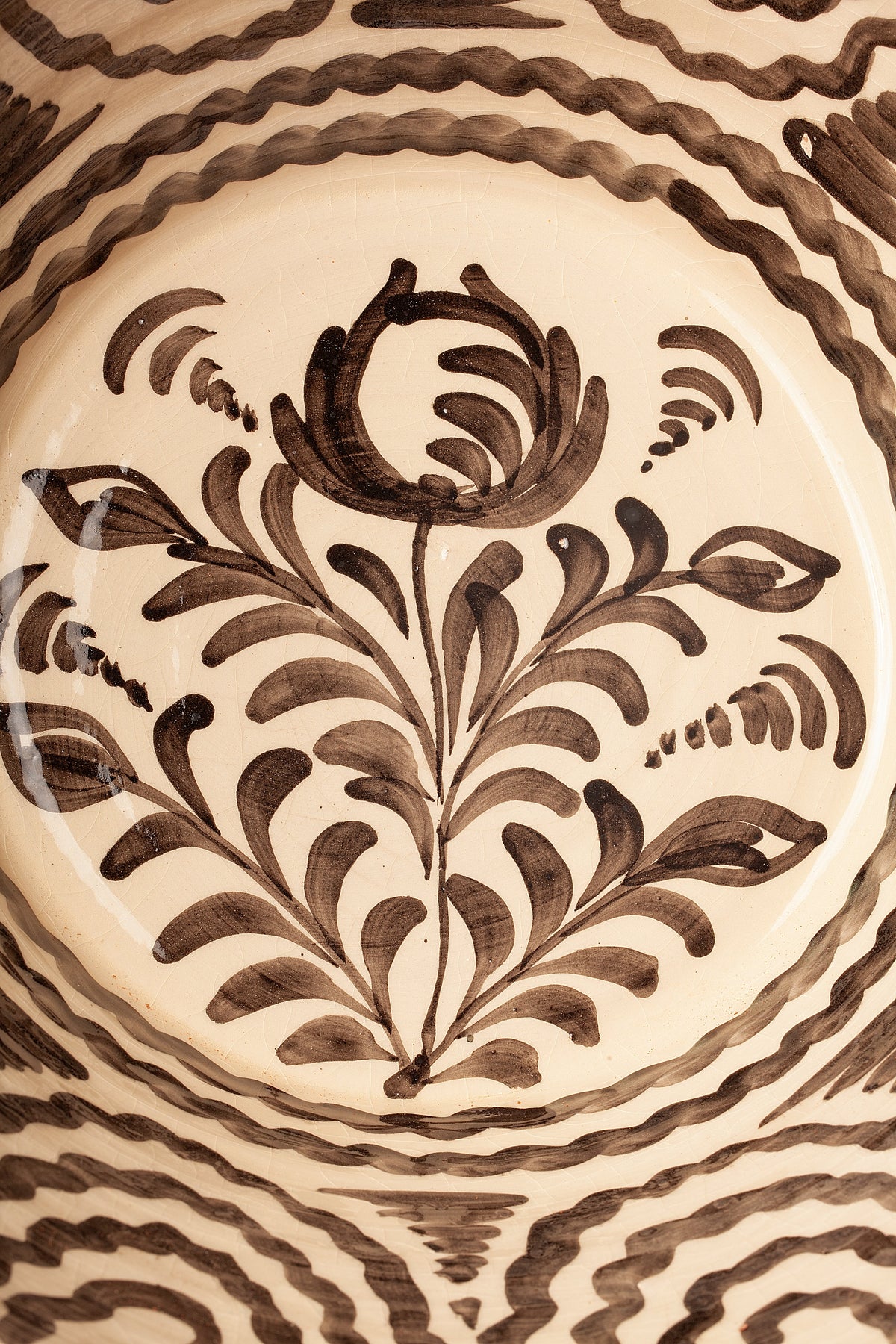 Lebrillo granadino de cerámica · Negro (40 cm)