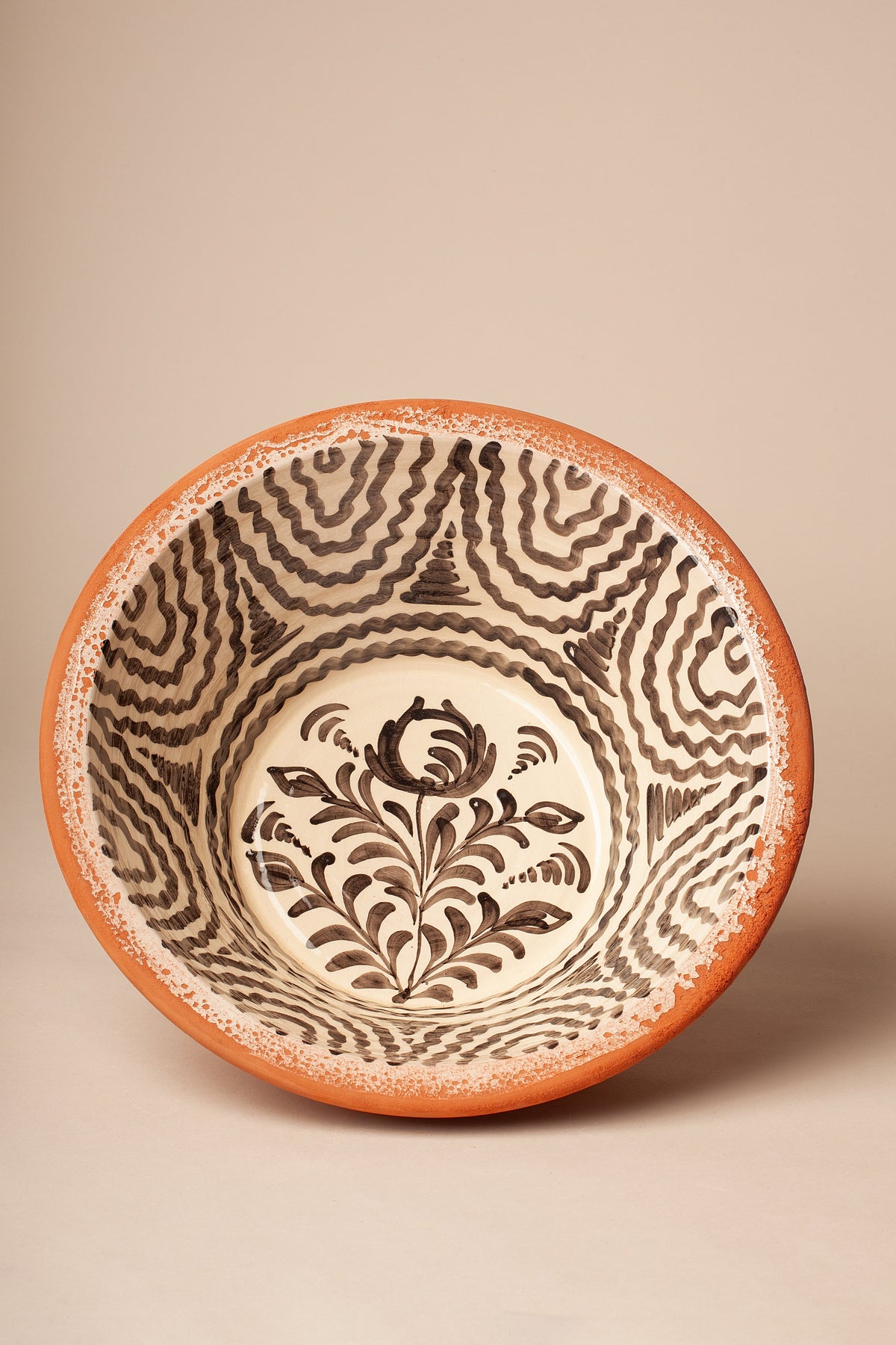 Lebrillo granadino de cerámica · Negro (40 cm)