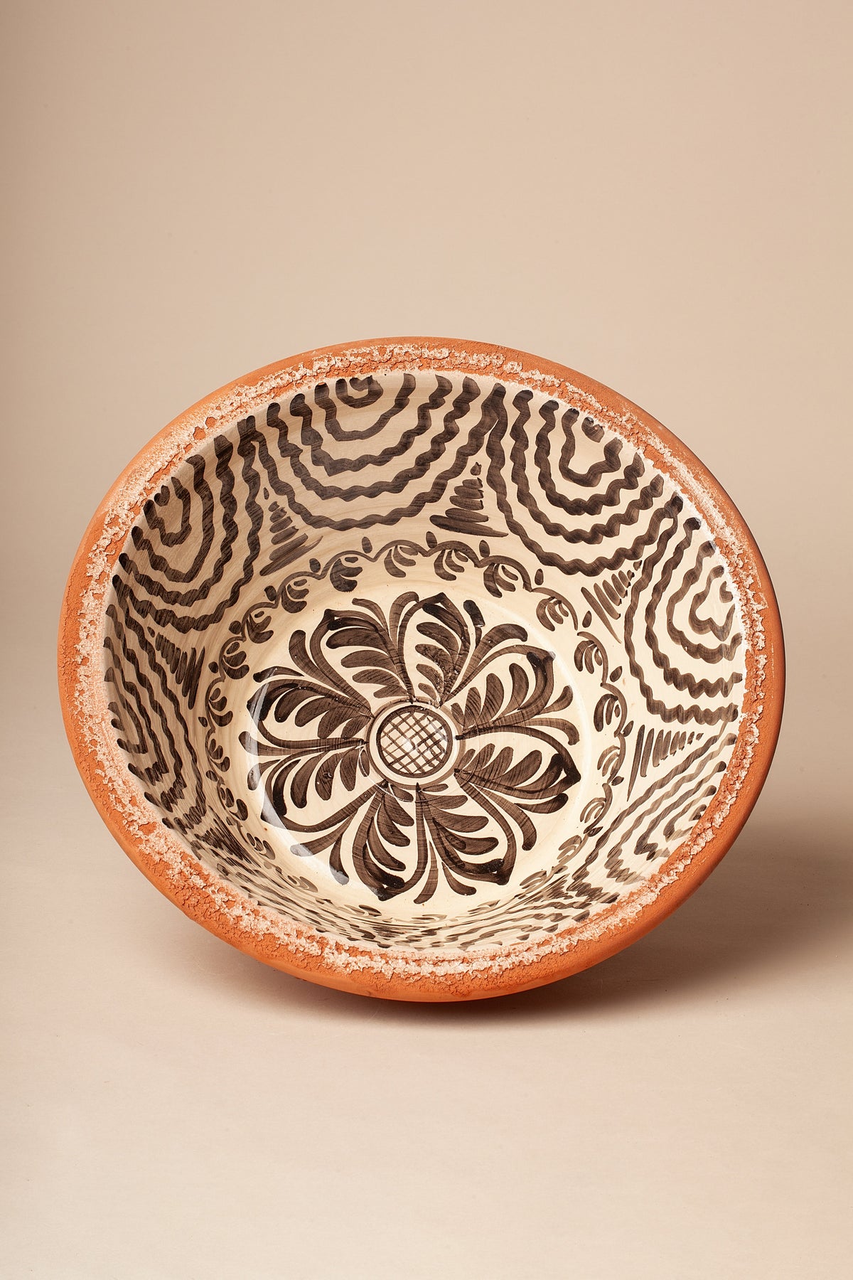 Lebrillo granadino de cerámica · Negro (40 cm)