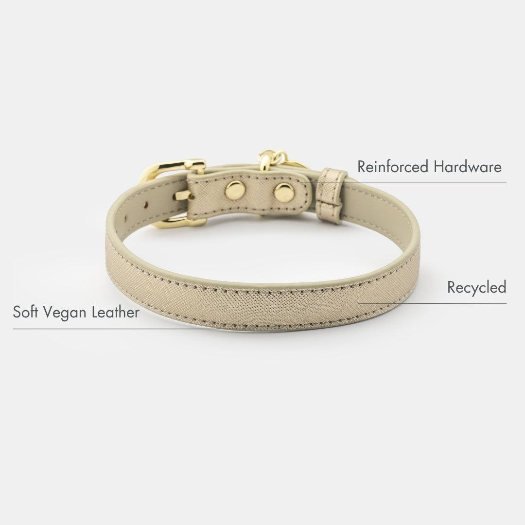 Collar para perro Río · Dorado